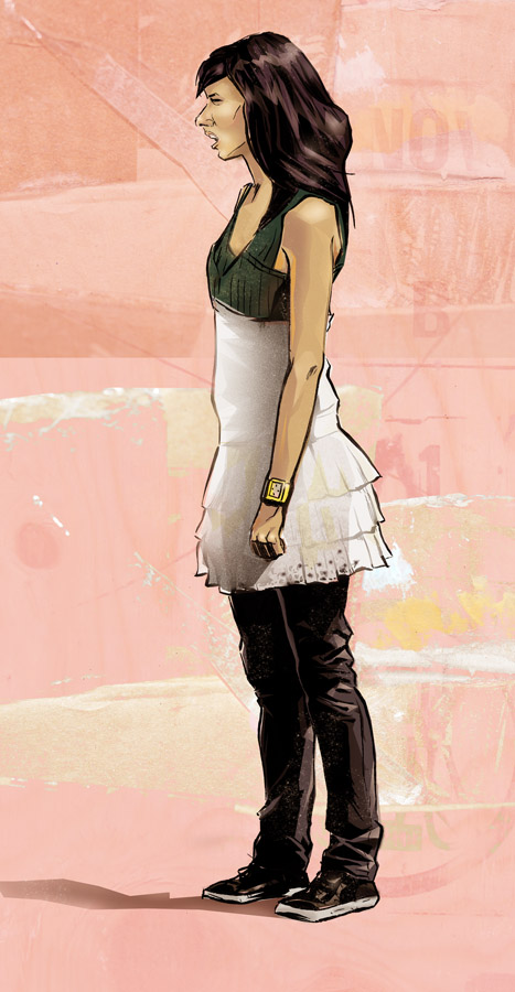 girl in a dress