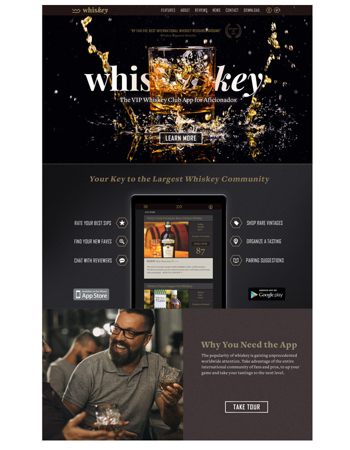 web design whisky tasting